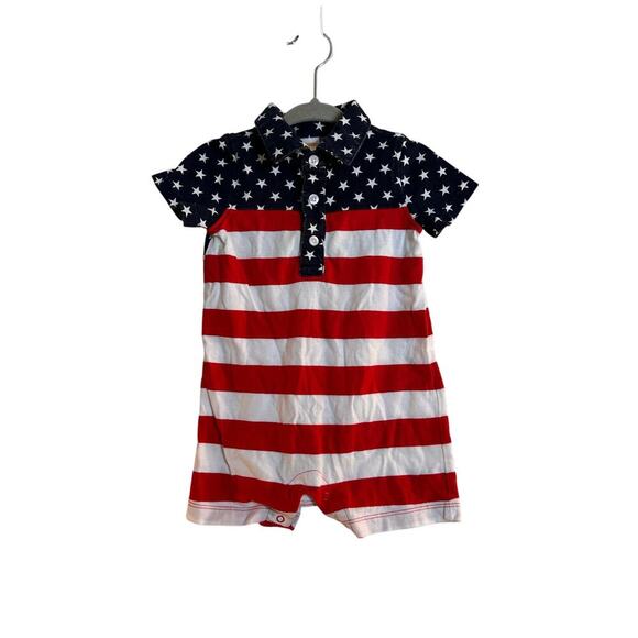 GYMBOREE Boy's Patriotic One Piece Romper / Size: 6-12 Months - Picture 1 of 5